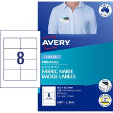 Avery Fabric Name Badge Labels White 120 Name Labels
