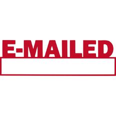 Xstamper Stamp Emailed Date Red Mid
