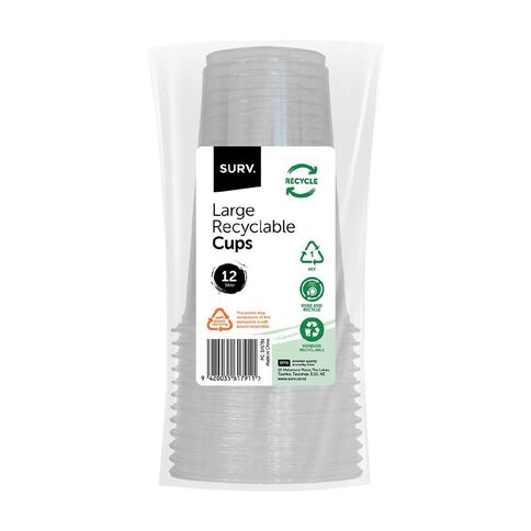 SURV. Recyclable Cups 12 Pack 500ml