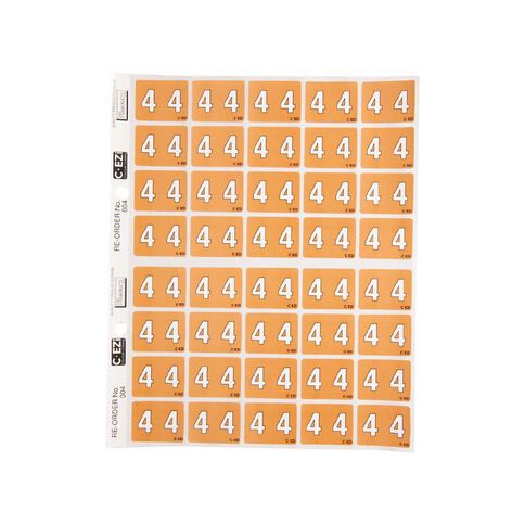 Filecorp Coloured Labels 4 Orange Mid