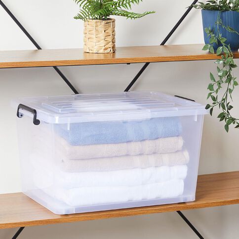 Living & Co Rolling Organiser 42L Clear