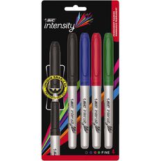 Bic Intensity Fine Permanent Marker Assorted 4 Pack