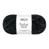Birch Velvet Yarn 100% Polyester 100G Black