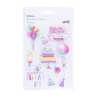 Uniti Dimensional Stickers Birthday