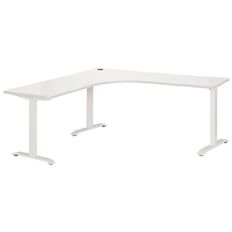 Jasper J Emerge Metal Leg Workstation 1500 White/White