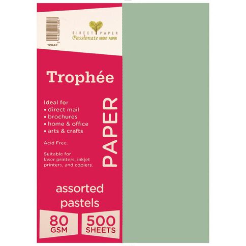 Trophee Paper 80gsm Pastels A4 500 Pack