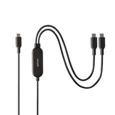 Tech.Inc 140W 2in1 USB-C Cable 1m Black Tech.Inc 140W 2in1 USB-C Cable 1m Black