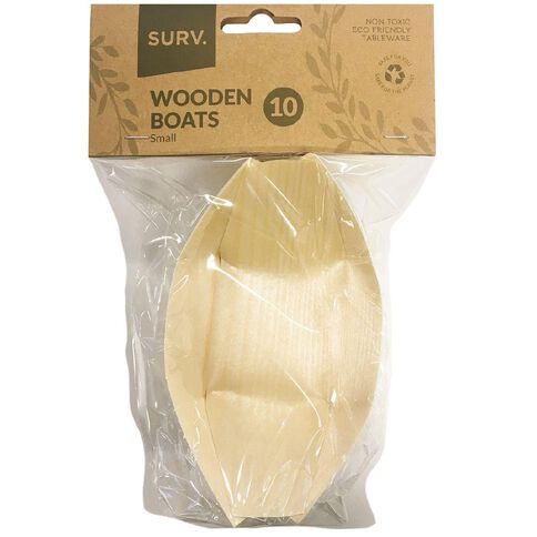 SURV. Wooden Boats Small 13cm 10 Pack