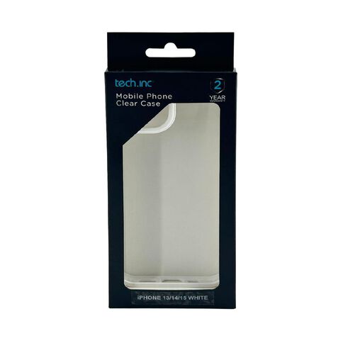 Tech.Inc Clear Phone Case For iPhone 13/14/15 TI0059WH White