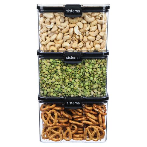 Sistema Ultra Tritan Canister Square Black 1.4L