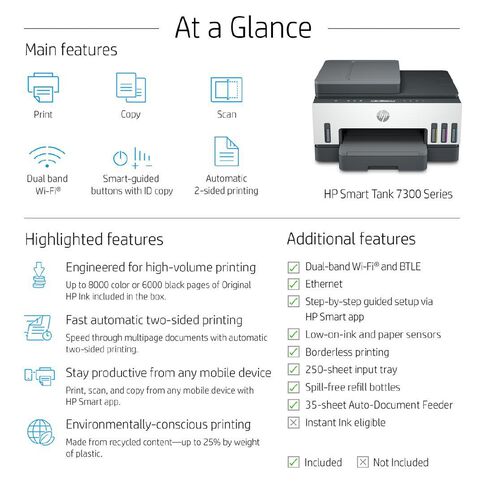 HP Smart Tank 7305 All-in-One Printer