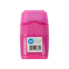 WS Pencil Sharpener And Eraser Combo Pink