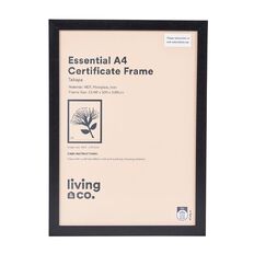 Living & Co Essential Certificate Frame A4 Black