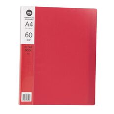 WS Clear Book 60 Leaf Red A4