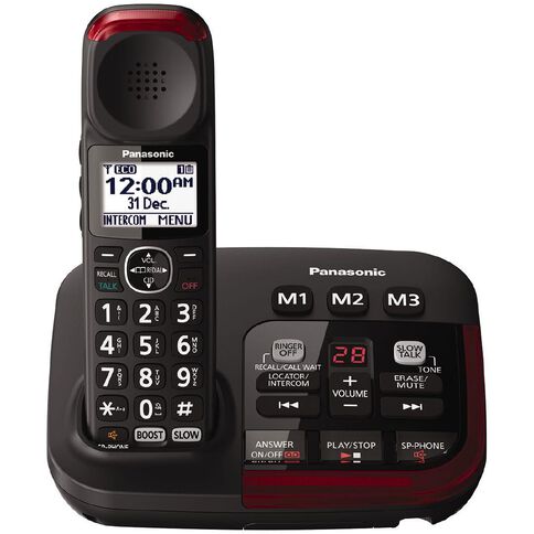 Panasonic KX-TGM420AZB Single Cordless Handset Black Black