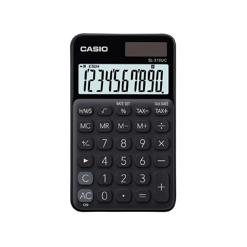 Casio SL310YCBK Handheld 10 Digit Calculator Black