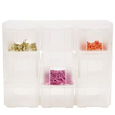 Uniti Plastic Storage Box with 9 Compartments