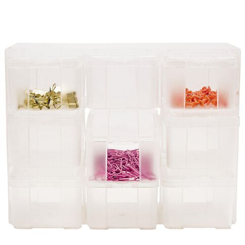 Uniti Plastic Storage Box with 9 Compartments