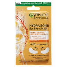 Garnier Hydra Bomb Orange Juice & Hyaluronic Acid Eye Tissue Mask