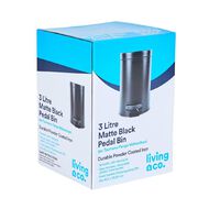 Living & Co Pedal Bin Black 3L