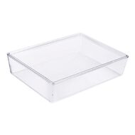 Living & Co Lisse Shallow Lidded Organiser Clear 6L