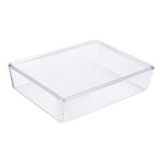 Living & Co Lisse Shallow Lidded Organiser Clear 6L