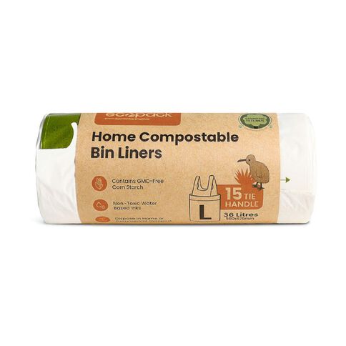 Ecopack Compostable Bin Liners 36L 15 pack