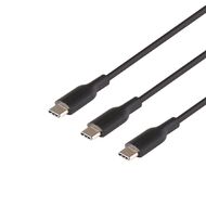 Tech.Inc 140W 2in1 USB-C Cable 1m Black Tech.Inc 140W 2in1 USB-C Cable 1m Black