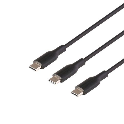 Tech.Inc 140W 2in1 USB-C Cable 1m Black Tech.Inc 140W 2in1 USB-C Cable 1m Black