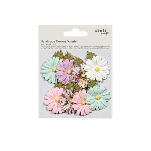 Handmade Flowers Valerie 8pc Multicoloured