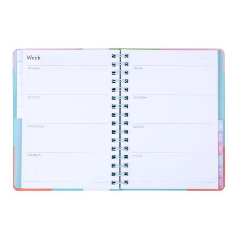 WS Undated Planner With Months Multi-Coloured