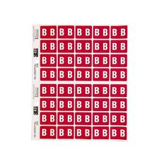 Filecorp Coloured Labels B Red Mid