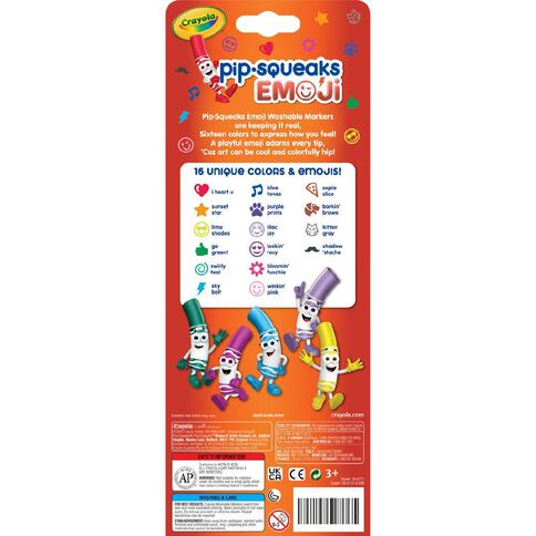 Crayola PipSqueak Emoji Markers 16 Pack
