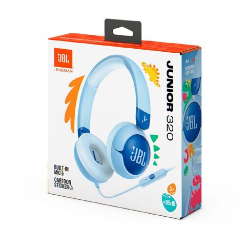 JBL Junior 320 Wired On-Ear Kids Headphones Blue