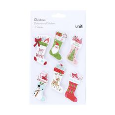 Uniti Christmas Stocking Dimensional Stickers