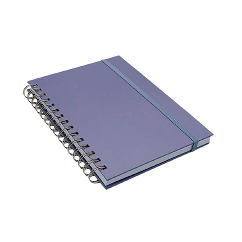 Uniti Floral A5 Spiral Notebook Purple Mid A5
