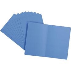 WS Manilla Folders Foolscap 10 Pack Blue Mid