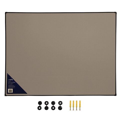 Litewyte Grey Fabric Pinboard 900mm x 1200mm Grey Mid