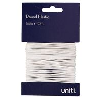 Uniti Round Elastic 1mm x 10m White