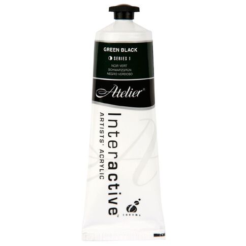 Atelier S1 Acrylic Paint Black Green 80ml