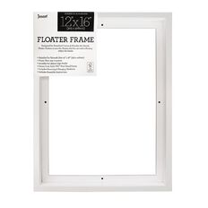 Jasart Floater Frame Thick Edge 12x16 Inches White