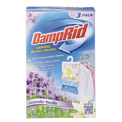 Damp Rid Hanging Bag Lavender/Vanilla 3 Pack