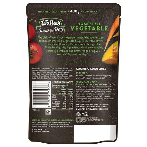 Wattie's Soup Of The Day Homestyle Vegetable 430g