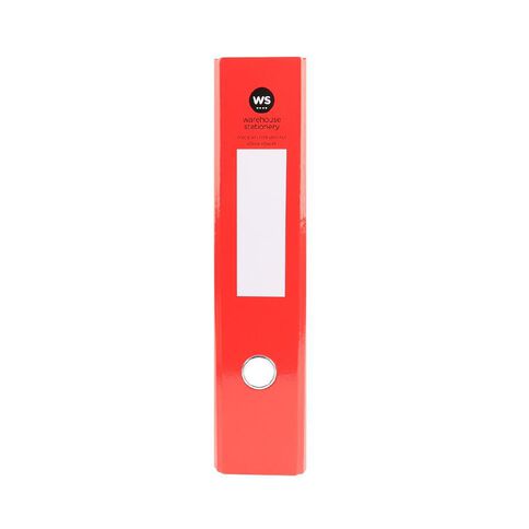 WS Foolscap Lever Arch Red Mid
