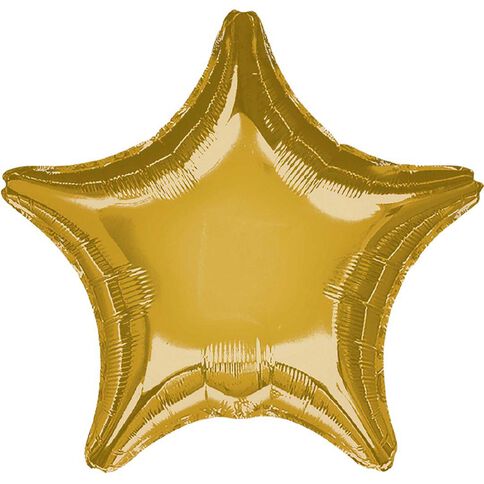 Anagram Star Metallic Gold Foil Balloon Standard 17in Gold
