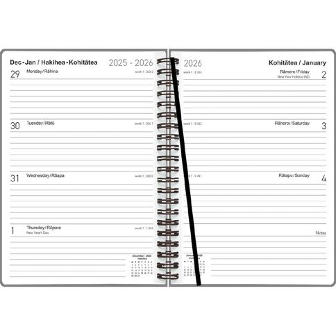 Collins 2026 Diary Day To Page Kiwiana Multi-Coloured A5