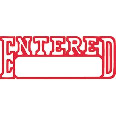 Xstamper Entered Date Stamp Red