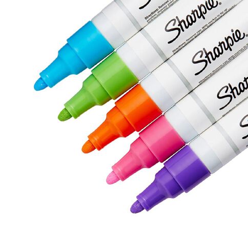 Sharpie Oil-Based Paint Marker Medium Point Assorted 5 Pack