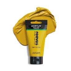 Reeves Fine Acrylic Paint Yellow Ochre 500 75ml
