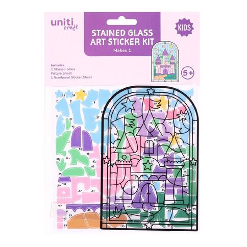 Little Hands Stained Glass Sticker Kit Castle